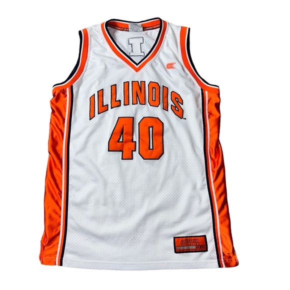 Colosseum Other - Illinois University Basketball Jersey Illini Large Home White 40 Colosseum